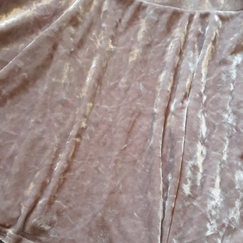 TOPSHOP women's size 2 blush velour a line mini - Picture 2 of 5